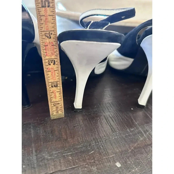 Chinese Laundry Women's Black White Slingback Carrie High Heels Shoes Size 10 - Picture 7 of 8